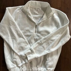 Bride Statement Quarter Zip Sweatshirt - White